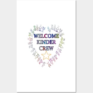 Back to School Welcome Kindergarten Class Heart & Star Custom Design Teacher Gifts Posters and Art